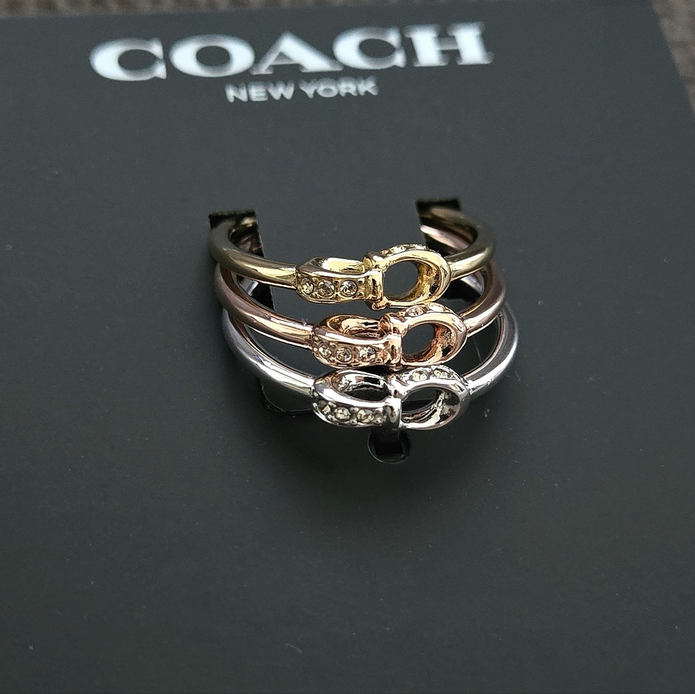Coach Interlocking🔗 "C"s Ring💍 Trio3️⃣